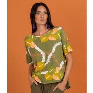 Fighting Eel Top Annie Kualoa Woven Lei Size L